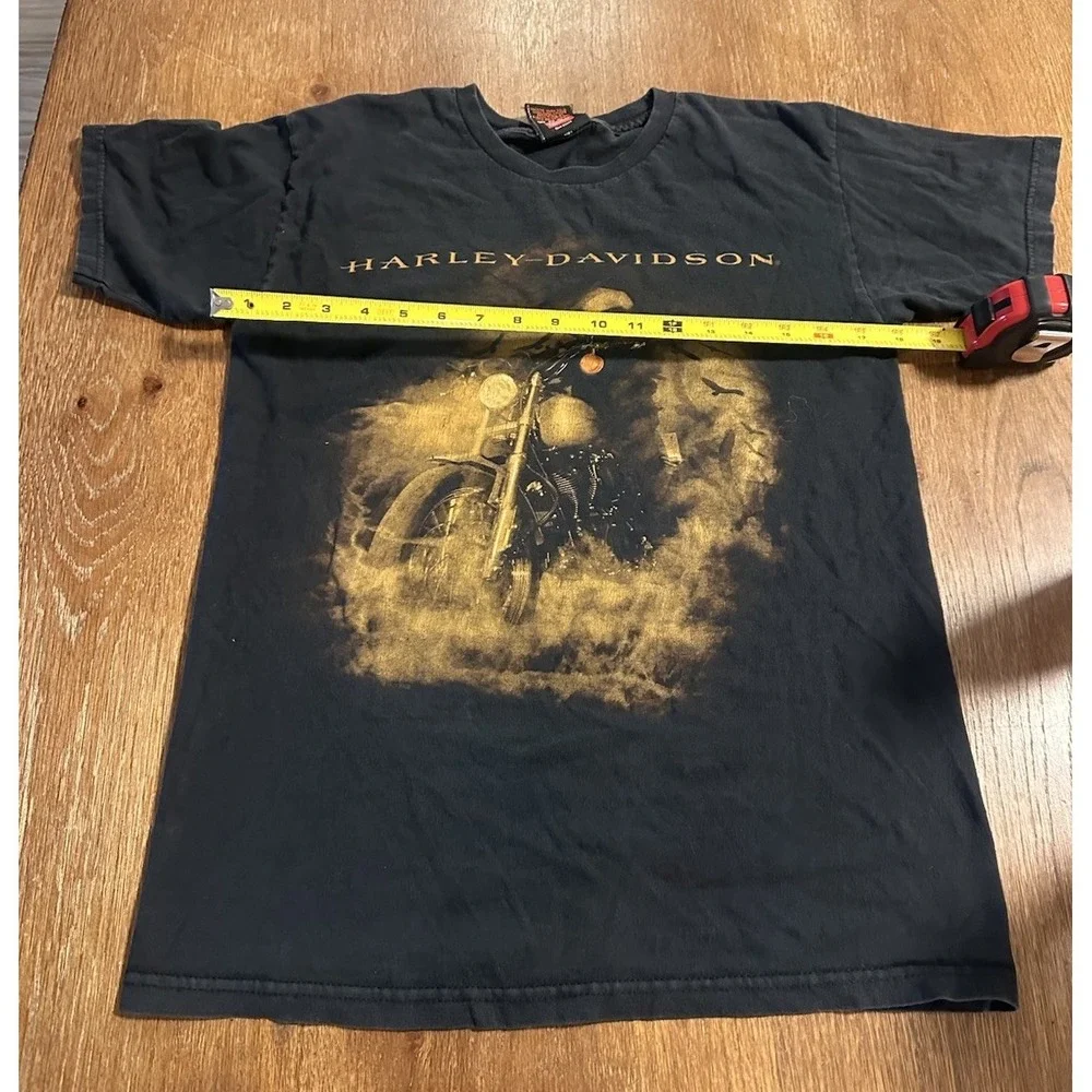 Vintage Harley Davison Ghost Rider Black Shirt HD Alton‎ Illinois Size Small